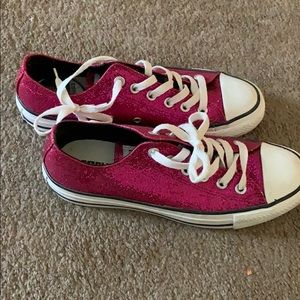 Pink Glitter Converse
